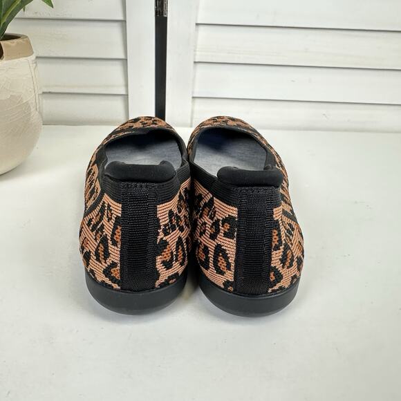 Clarks Cloudsteppers 9M Carly Wish Ballet Flats Brown Leopard Print Comfort Shoe - Picture 5 of 9